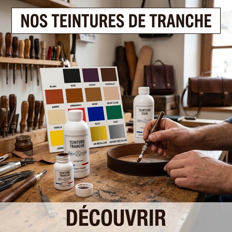 Teinture de tranche cuir